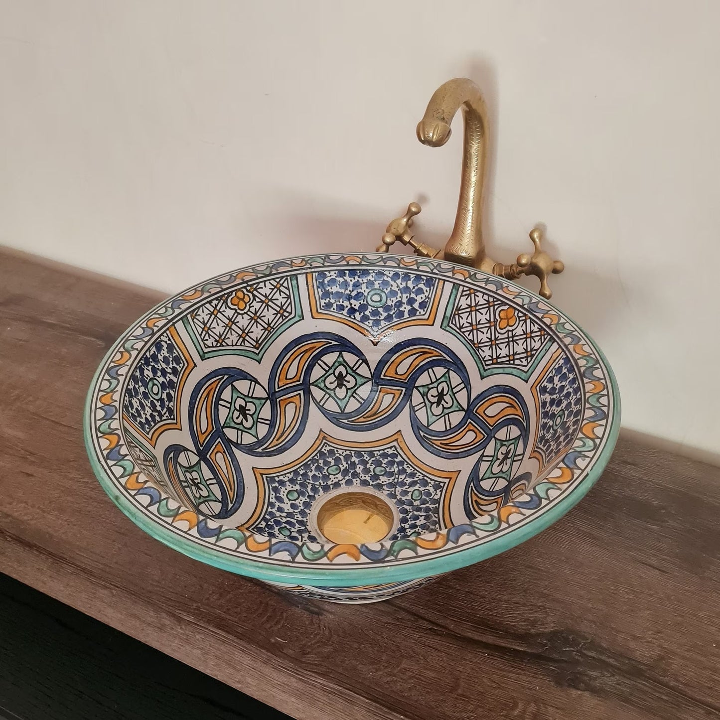 Moroccan sink | moroccan ceramic sink | bathroom sink | moroccan bathroom basin | cloakroom basin | colorful sink #187
