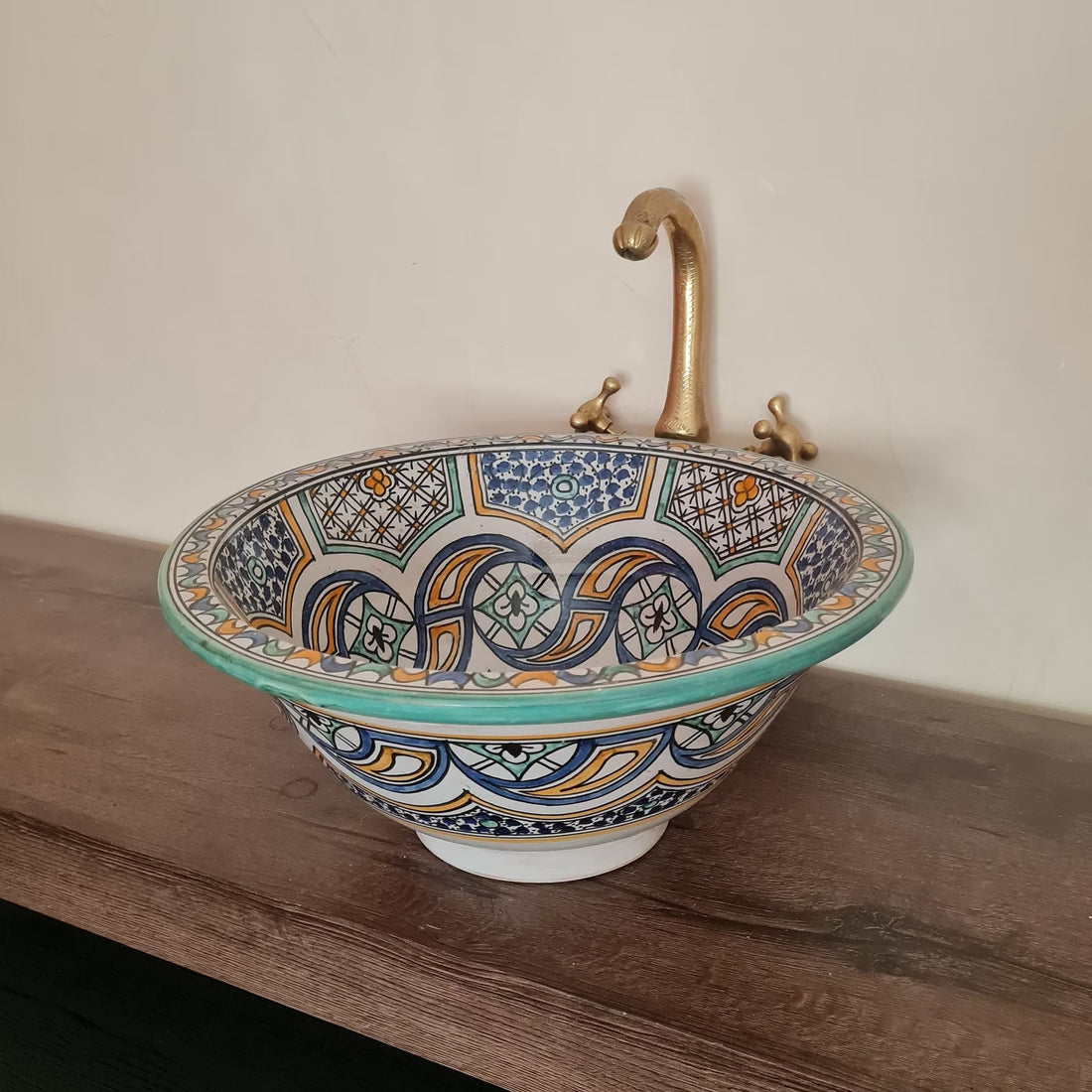 Handmade Moroccan Ceramic Sink #187