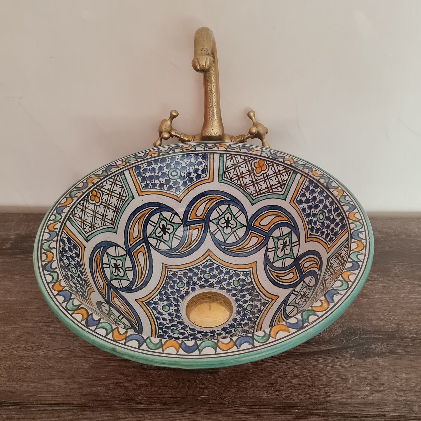 Moroccan sink | moroccan ceramic sink | bathroom sink | moroccan bathroom basin | cloakroom basin | colorful sink #187