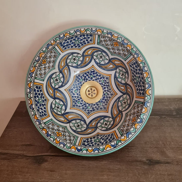 Handmade Moroccan Ceramic Sink #187