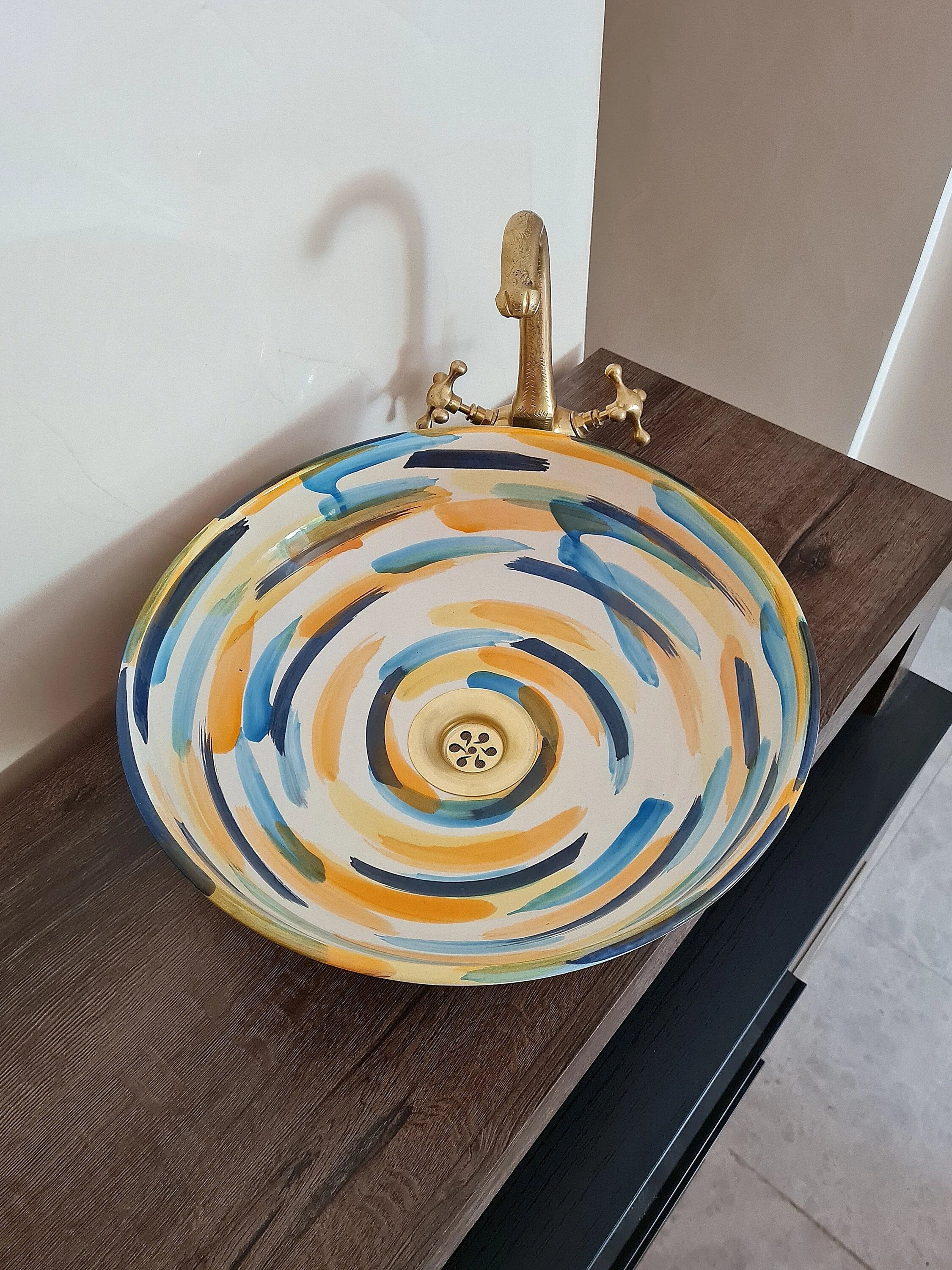Handmade Moroccan Ceramic Sink #188