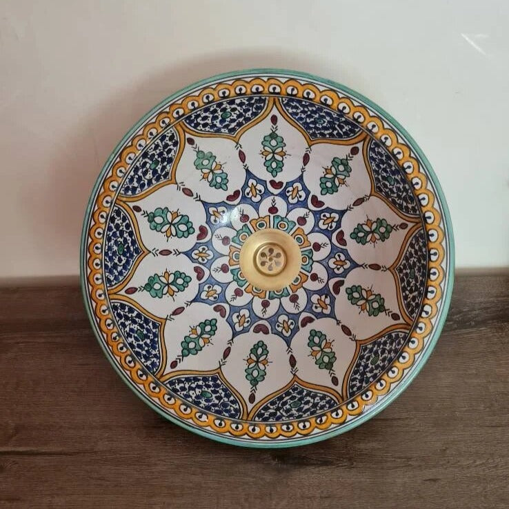 Handmade Moroccan Ceramic Sink #190