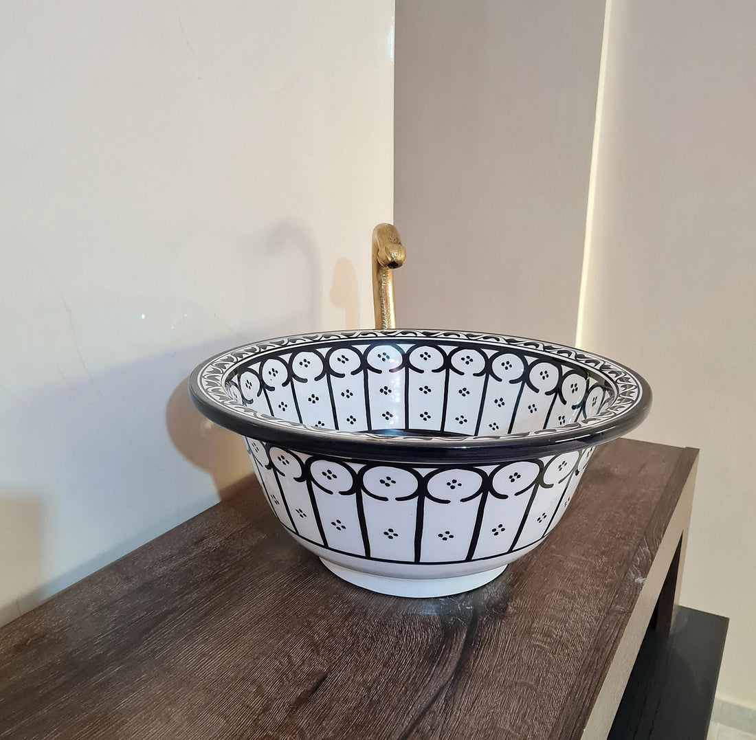 Handmade Moroccan Ceramic Sink #189