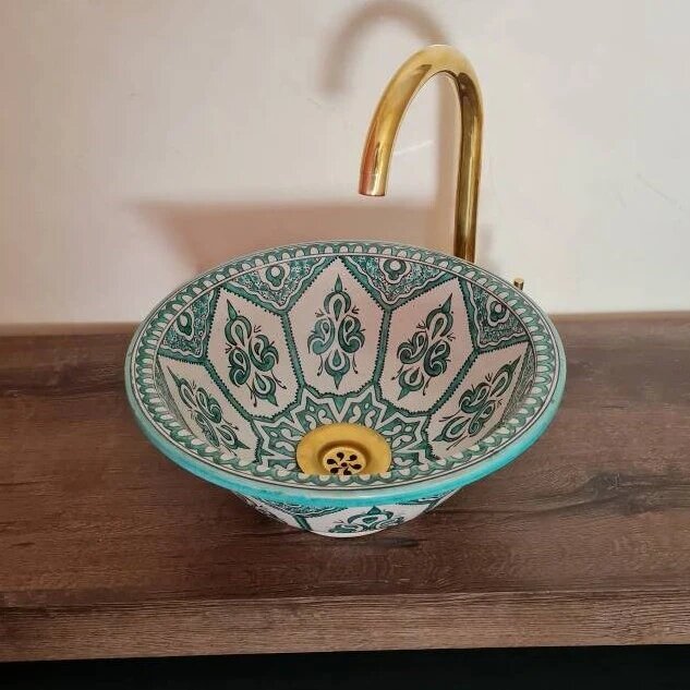 Handmade Moroccan Ceramic Sink #191