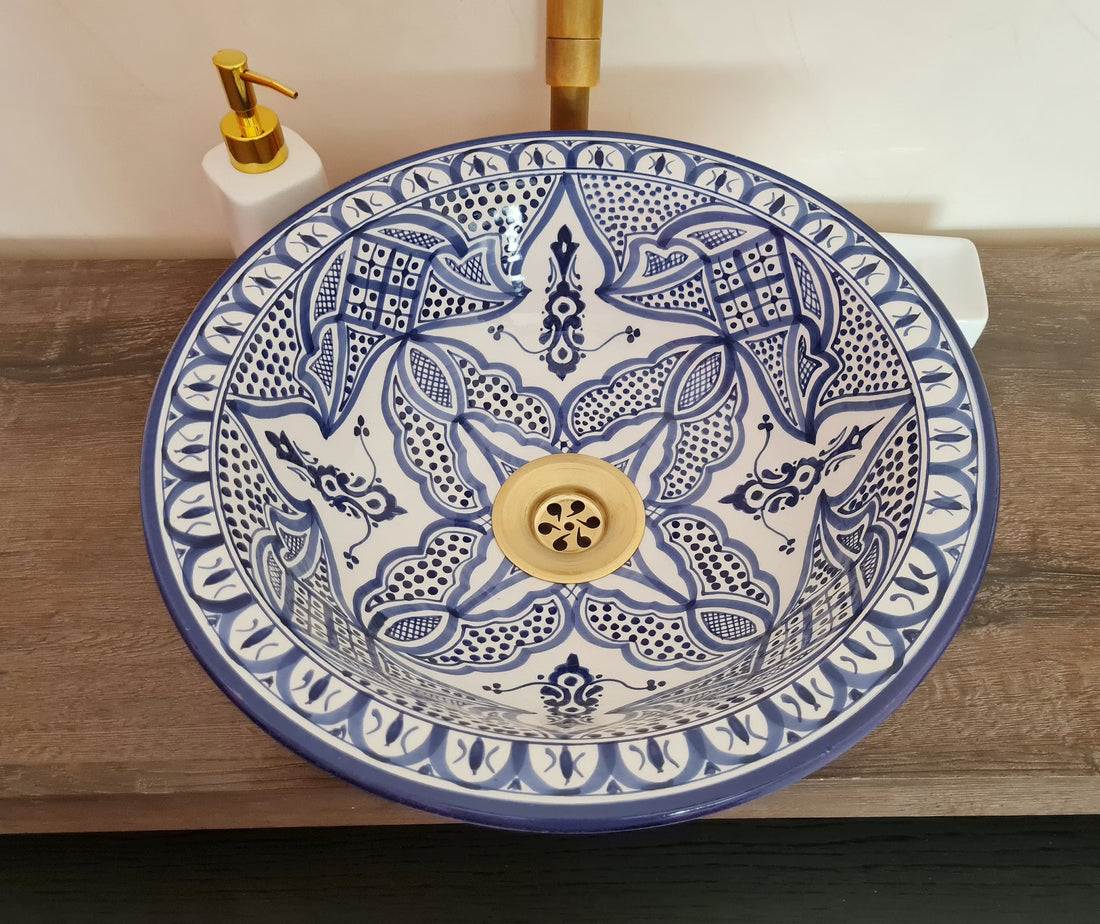 Handmade Moroccan Ceramic Sink #85