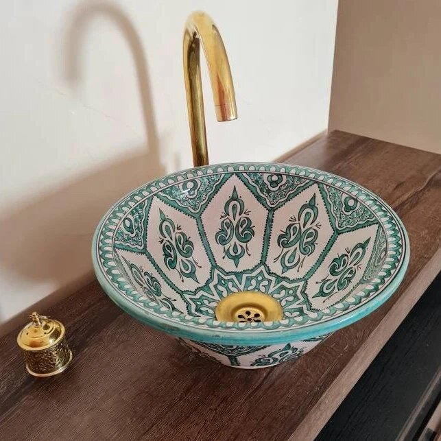Handmade Moroccan Ceramic Sink #191