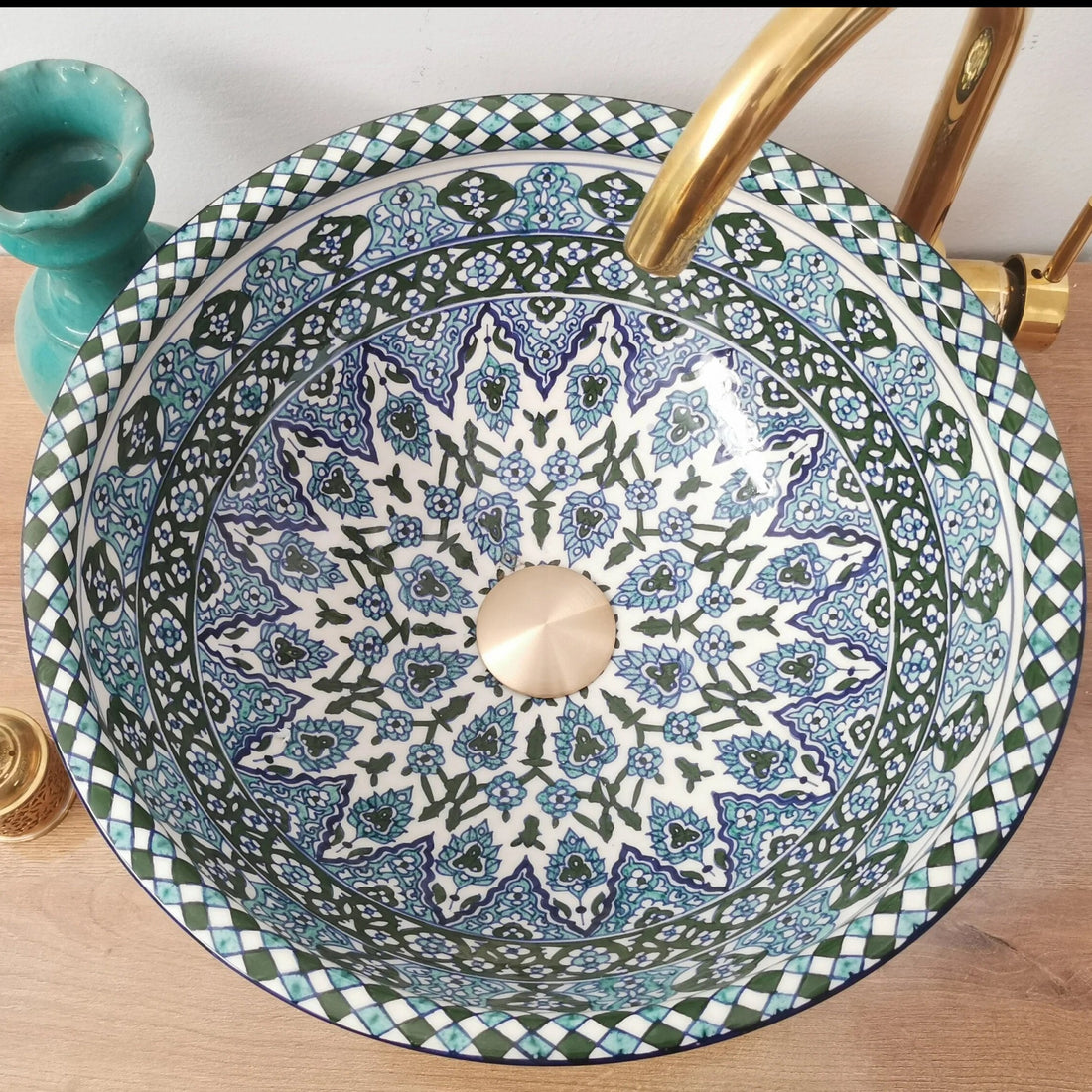 Handmade Moroccan Ceramic Sink #235