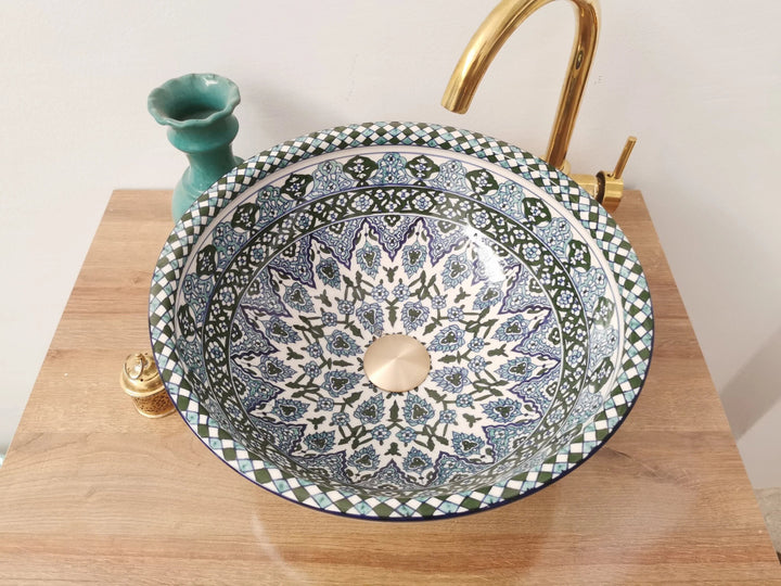 Handmade Moroccan Ceramic Sink #235