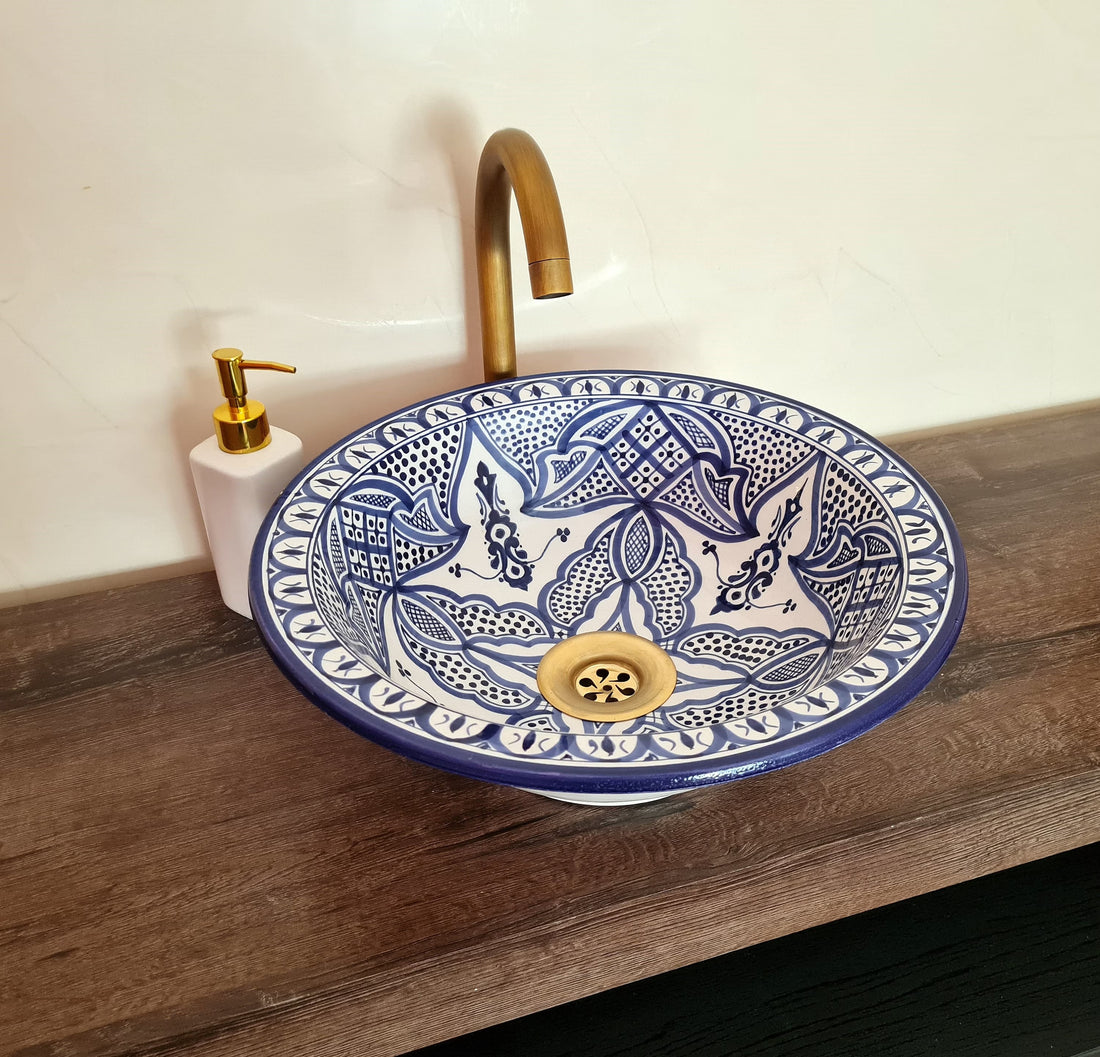 Handmade Moroccan Ceramic Sink #85