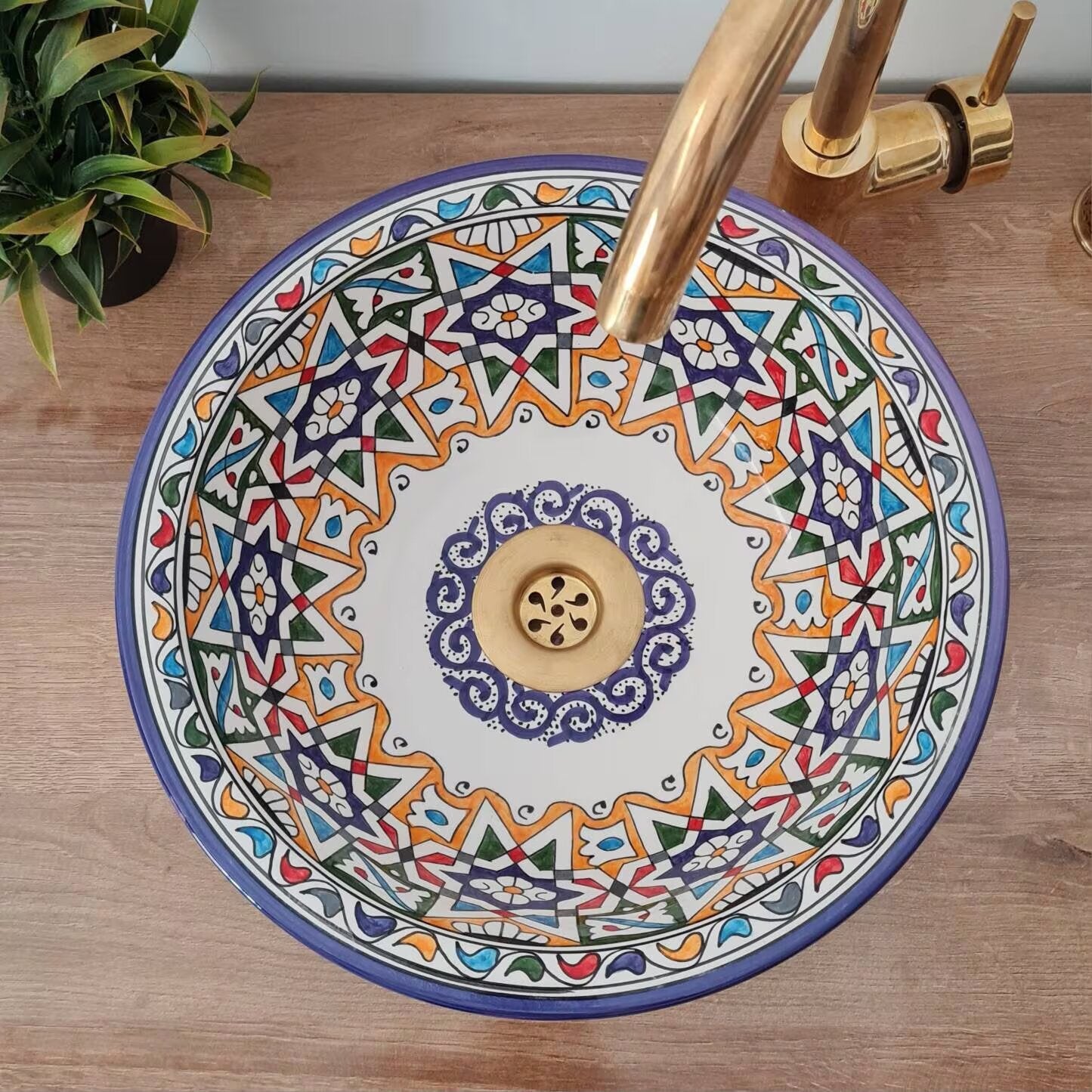 Handmade Moroccan Ceramic Sink #192
