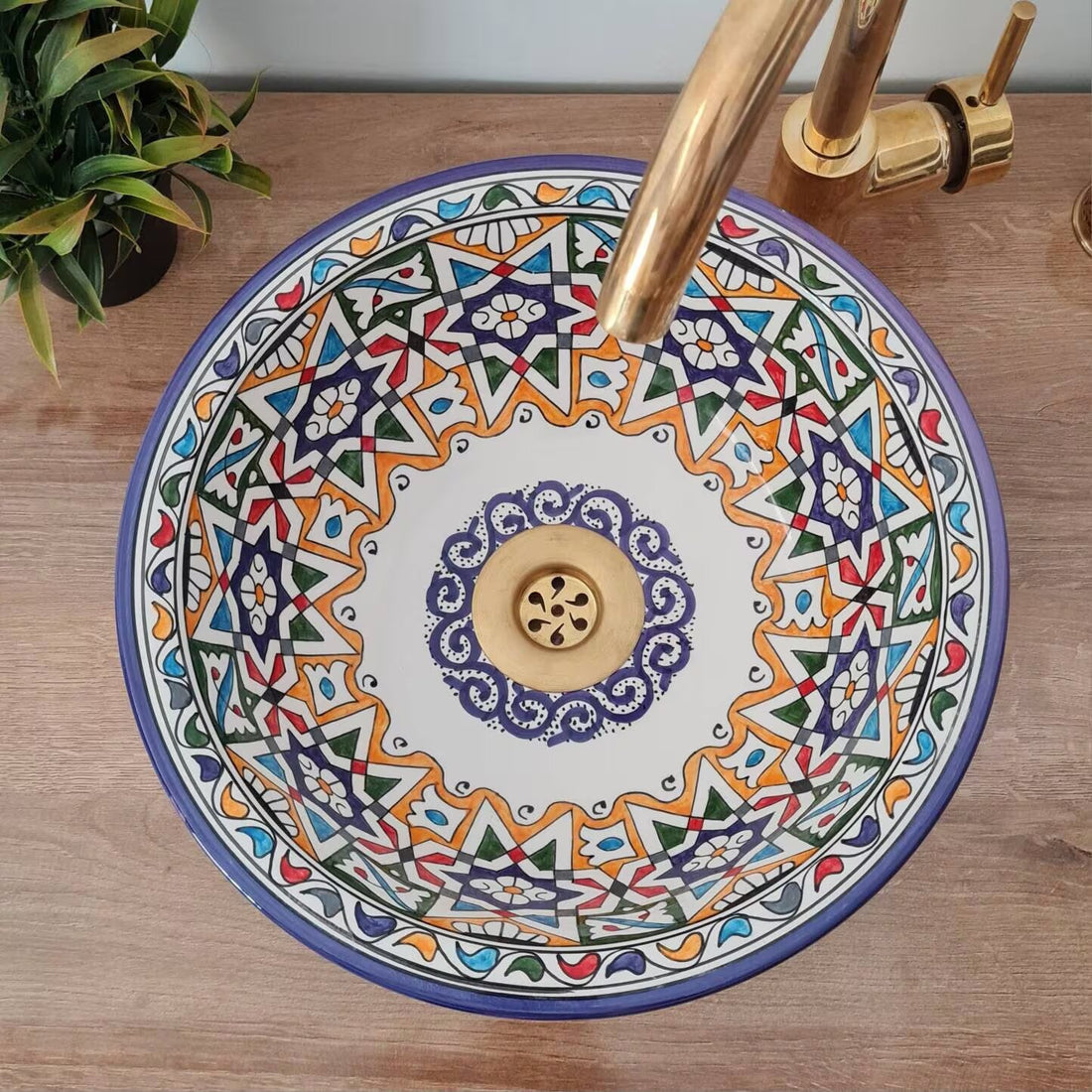 Moroccan sink | Handmade moroccan ceramic sink | Zellige style #192