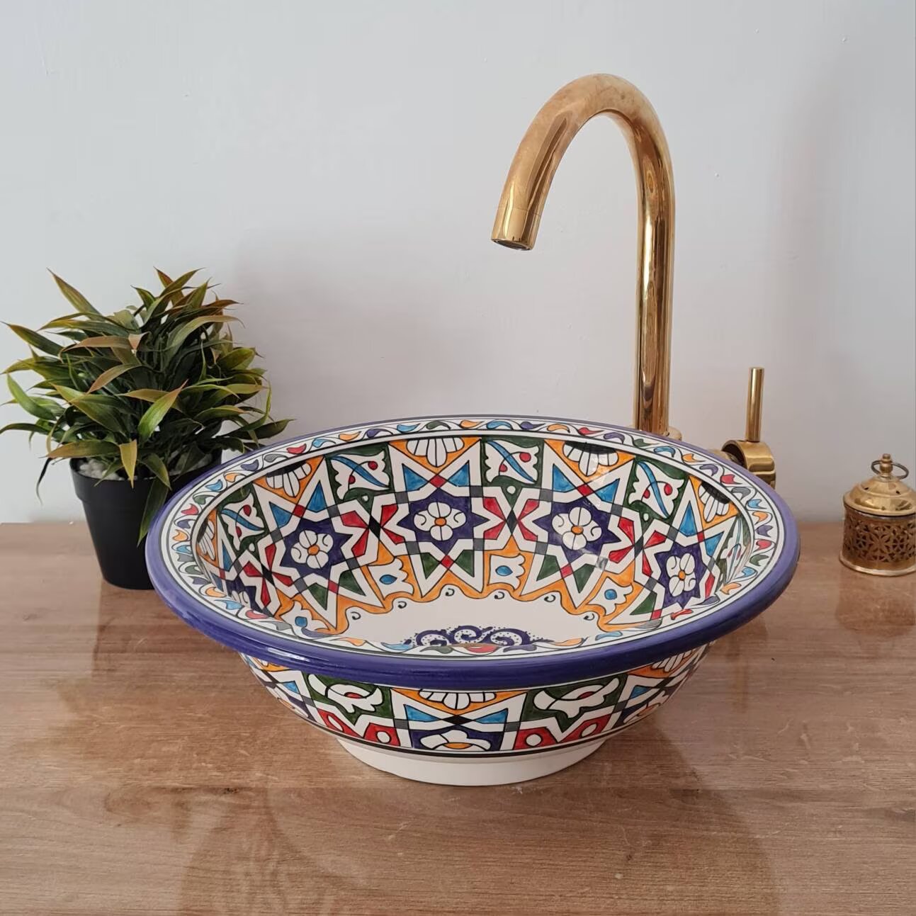 Handmade Moroccan Ceramic Sink #192