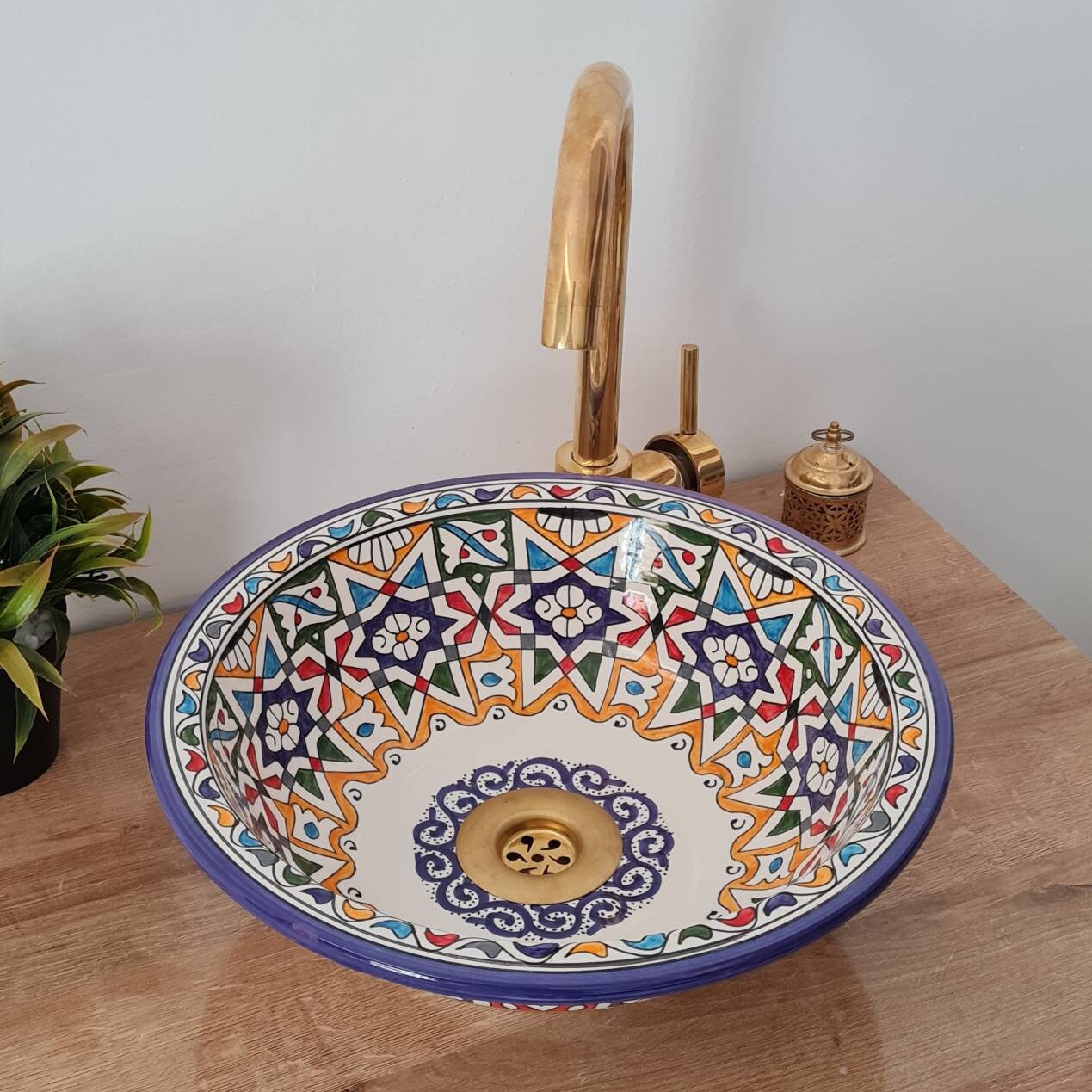 Handmade Moroccan Ceramic Sink #192
