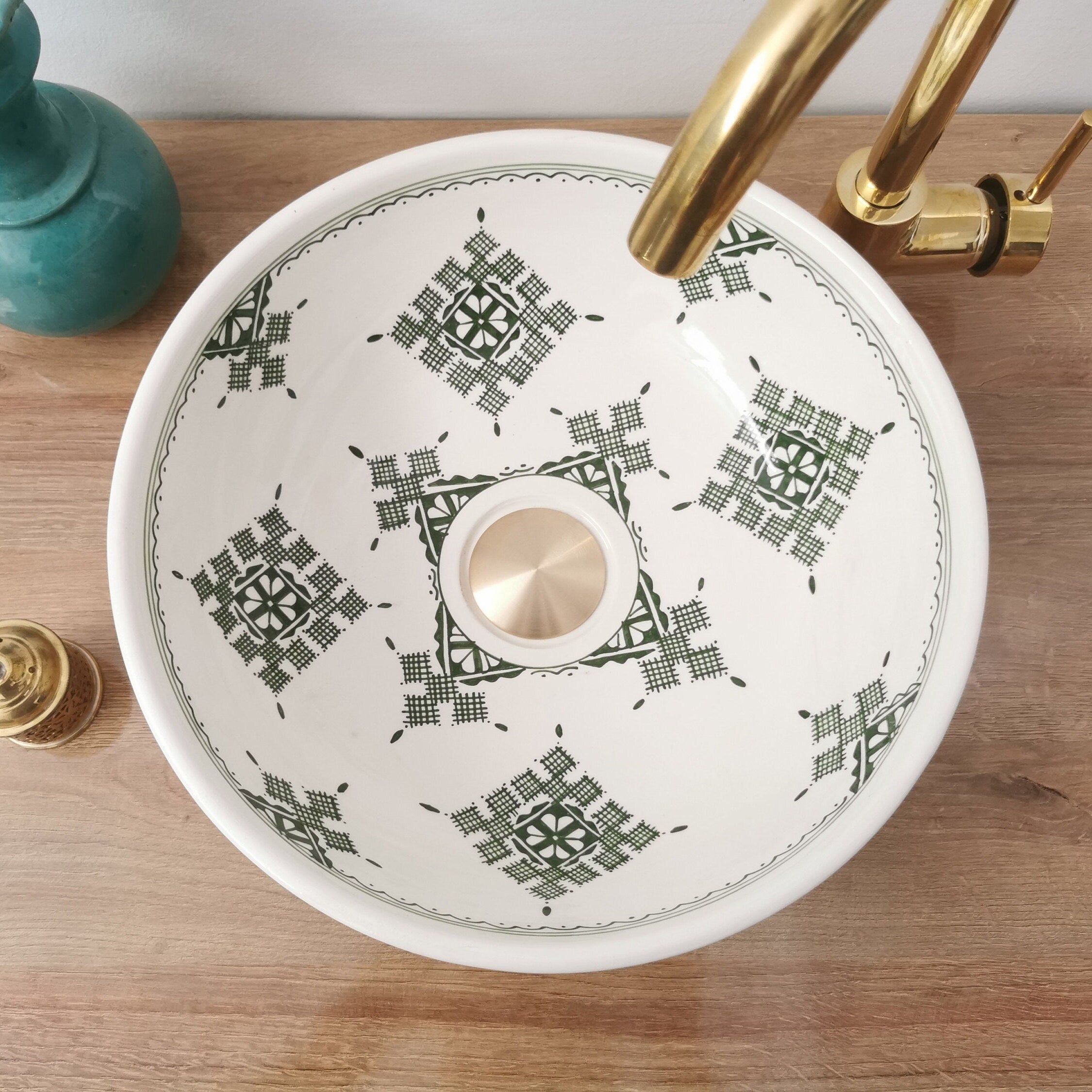 Handmade Moroccan Ceramic Sink #239