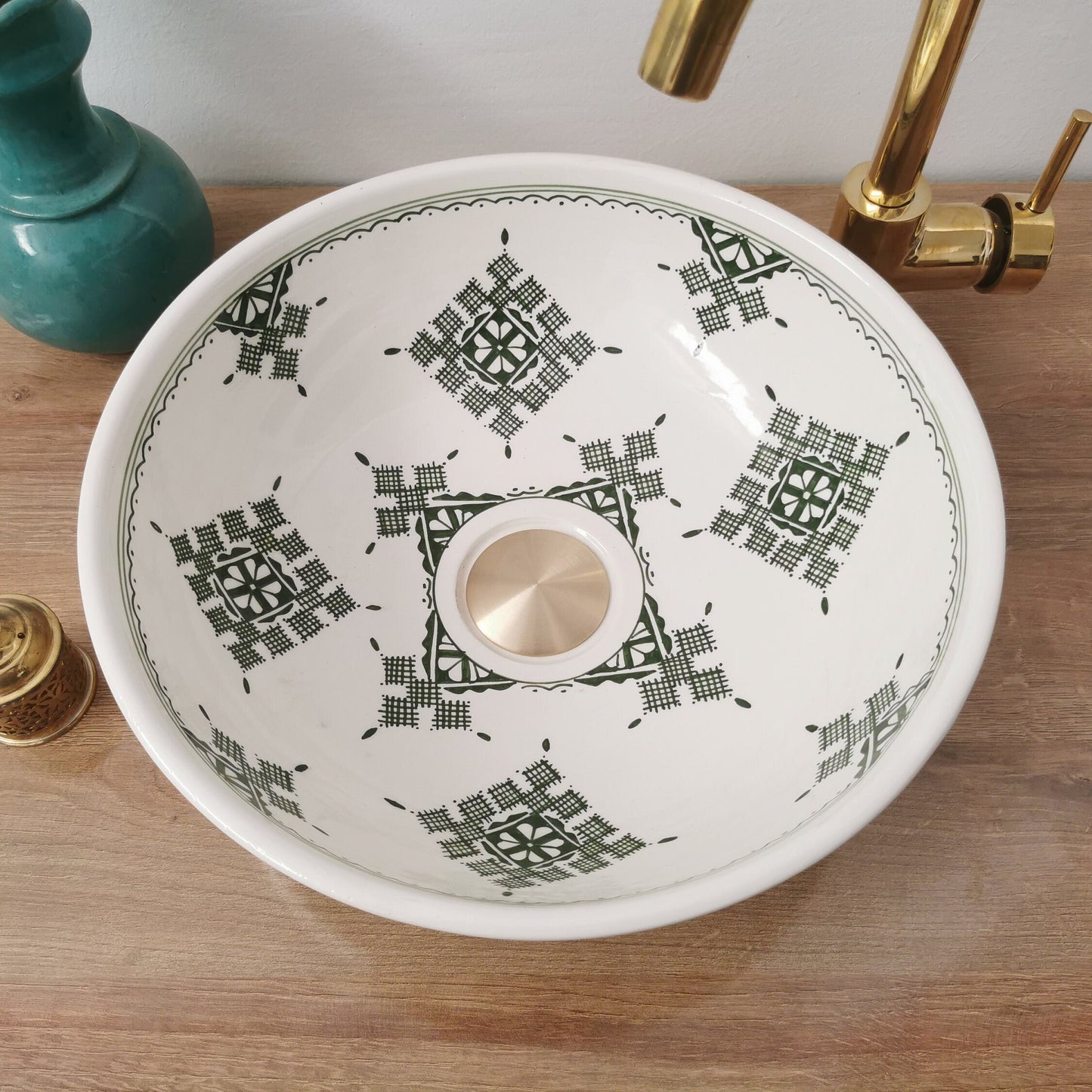 Moroccan sink | moroccan ceramic sink | bathroom sink | moroccan sink bowl #239