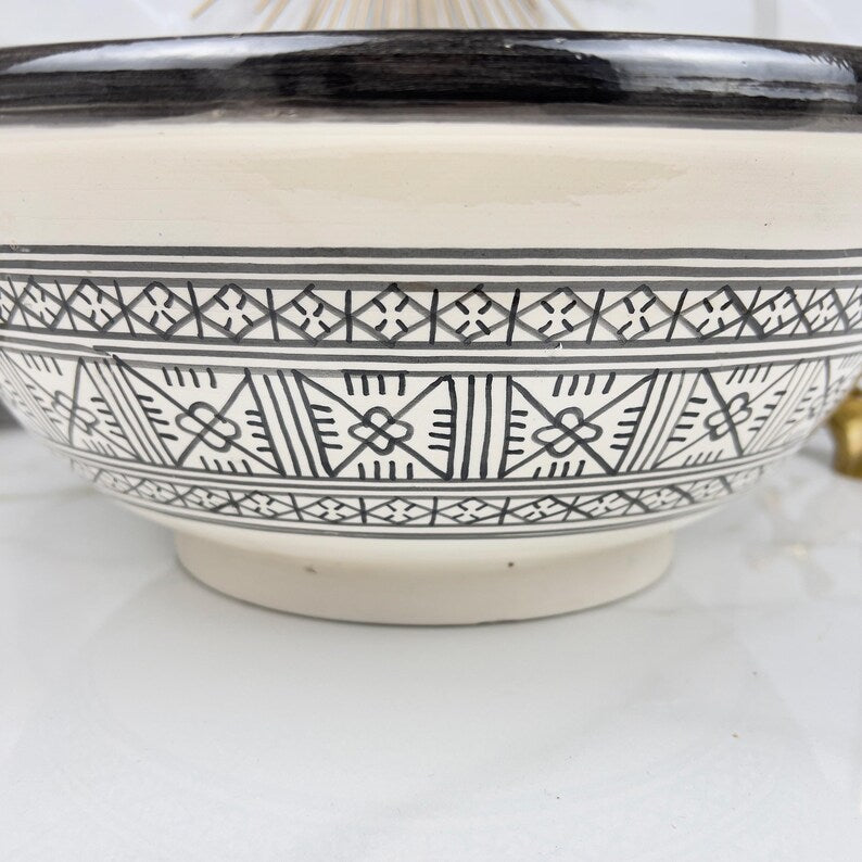  Handmade Moroccan Ceramic Sink #56