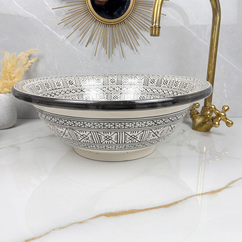  Handmade Moroccan Ceramic Sink #56
