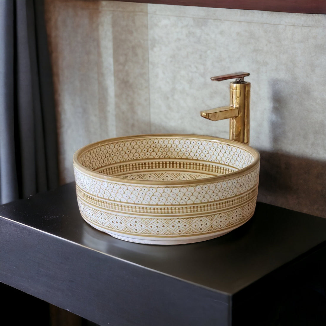 Handmade Moroccan Ceramic Sink #120