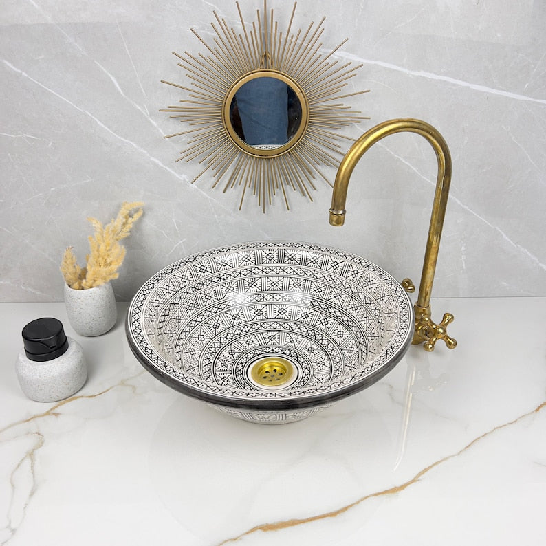  Handmade Moroccan Ceramic Sink #56