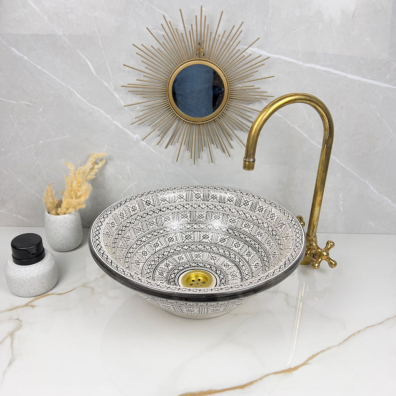  Handmade Moroccan Ceramic Sink #56