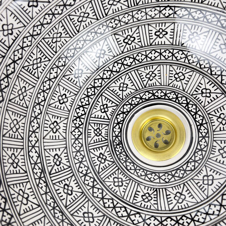  Handmade Moroccan Ceramic Sink #56