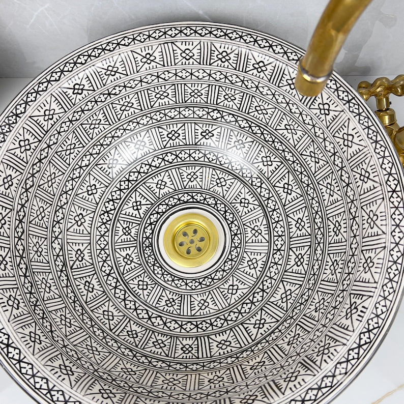  Handmade Moroccan Ceramic Sink #56