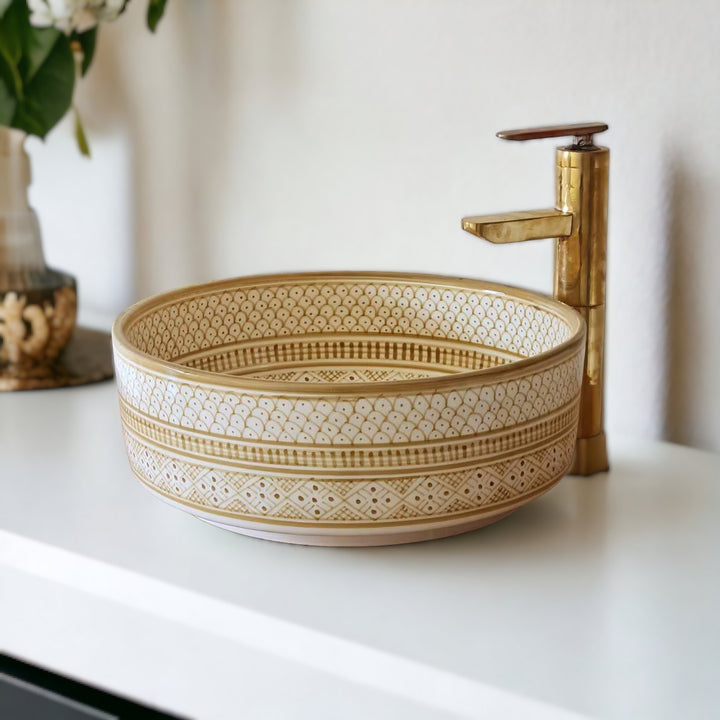 Handmade Moroccan Ceramic Sink #120