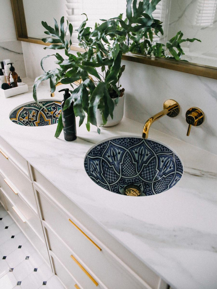 Moroccan sink | moroccan ceramic sink | bathroom sink | Bleu sink #2