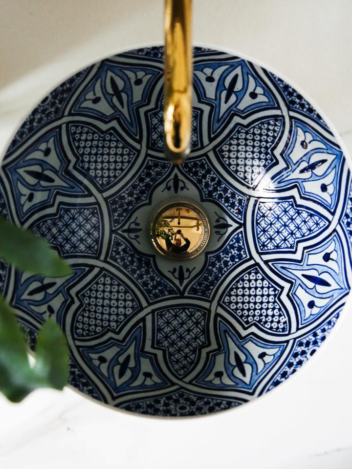 Moroccan sink | moroccan ceramic sink | bathroom sink | Bleu sink #2