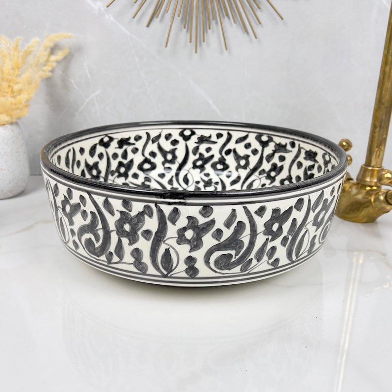  Handmade Moroccan Ceramic Sink #56