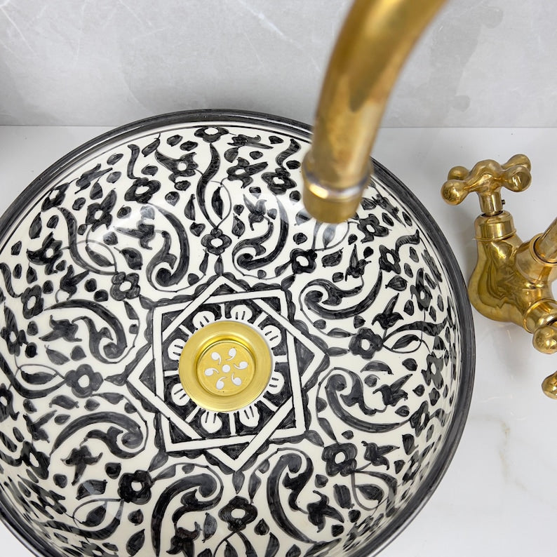  Handmade Moroccan Ceramic Sink #56