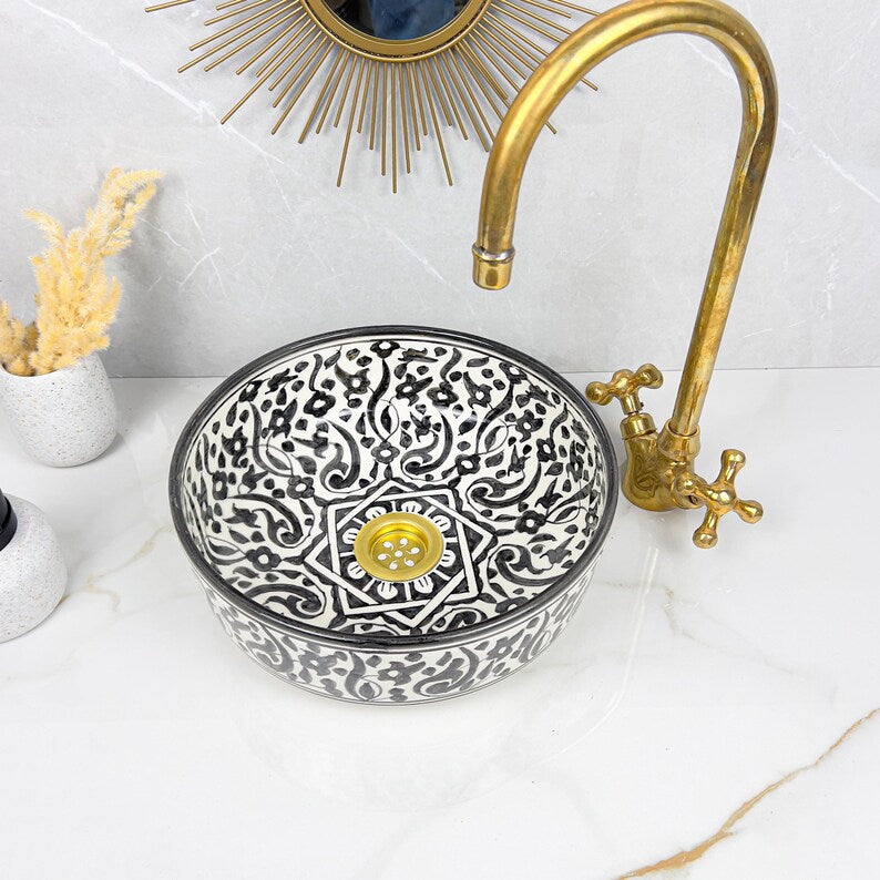  Handmade Moroccan Ceramic Sink #56
