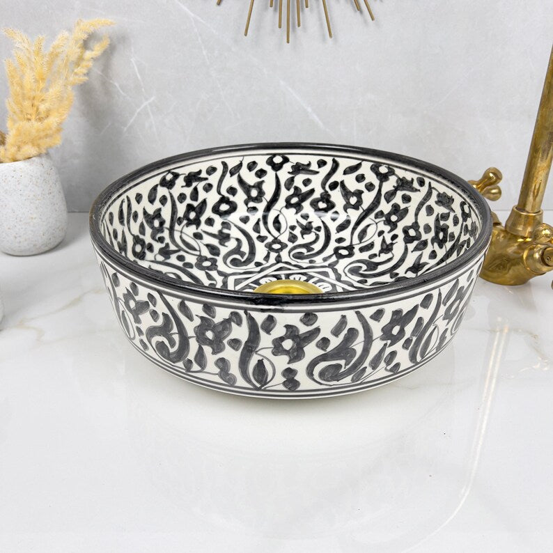  Handmade Moroccan Ceramic Sink #56