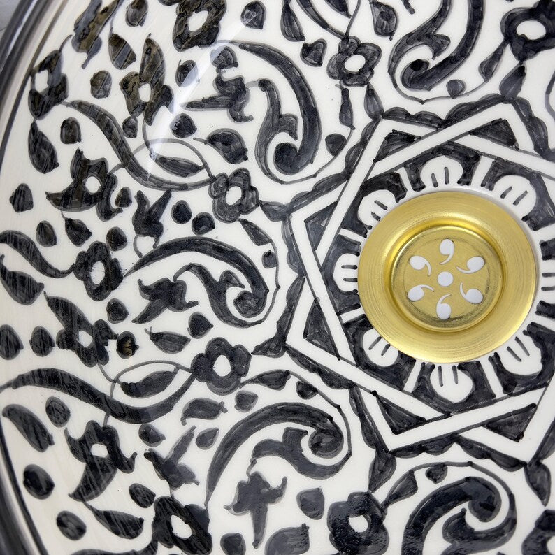  Handmade Moroccan Ceramic Sink #56