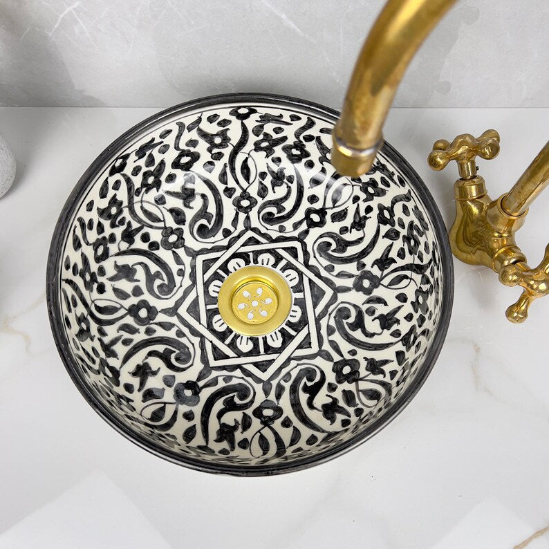  Handmade Moroccan Ceramic Sink #56