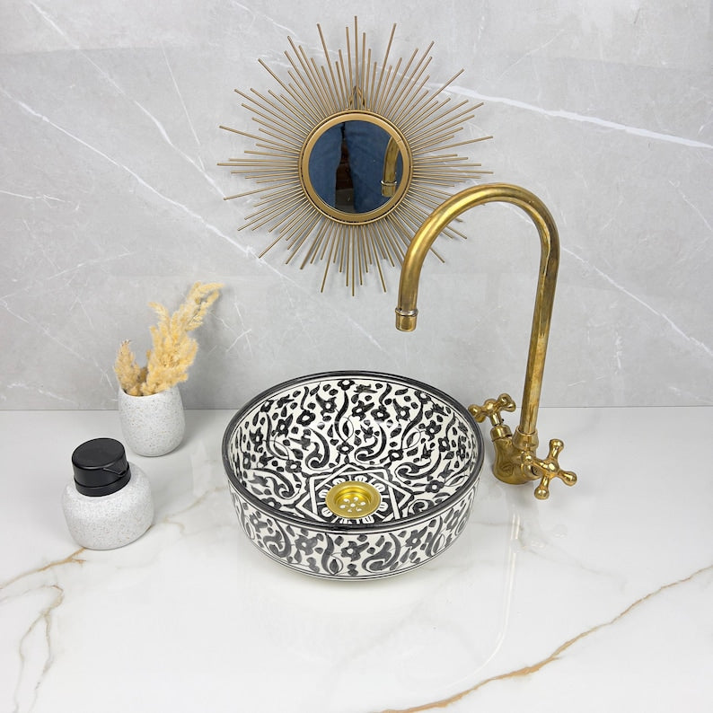  Handmade Moroccan Ceramic Sink #56