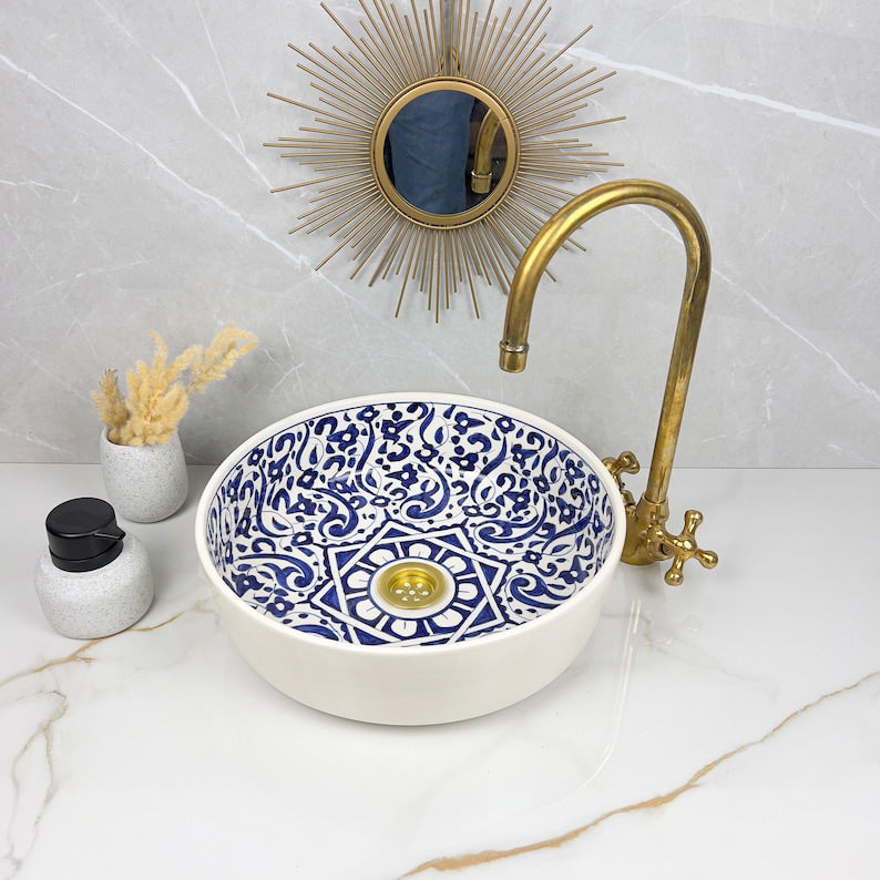  Handmade Moroccan Ceramic Sink #56