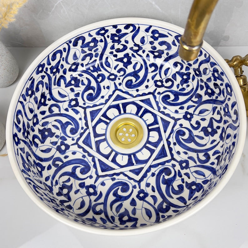  Handmade Moroccan Ceramic Sink #56