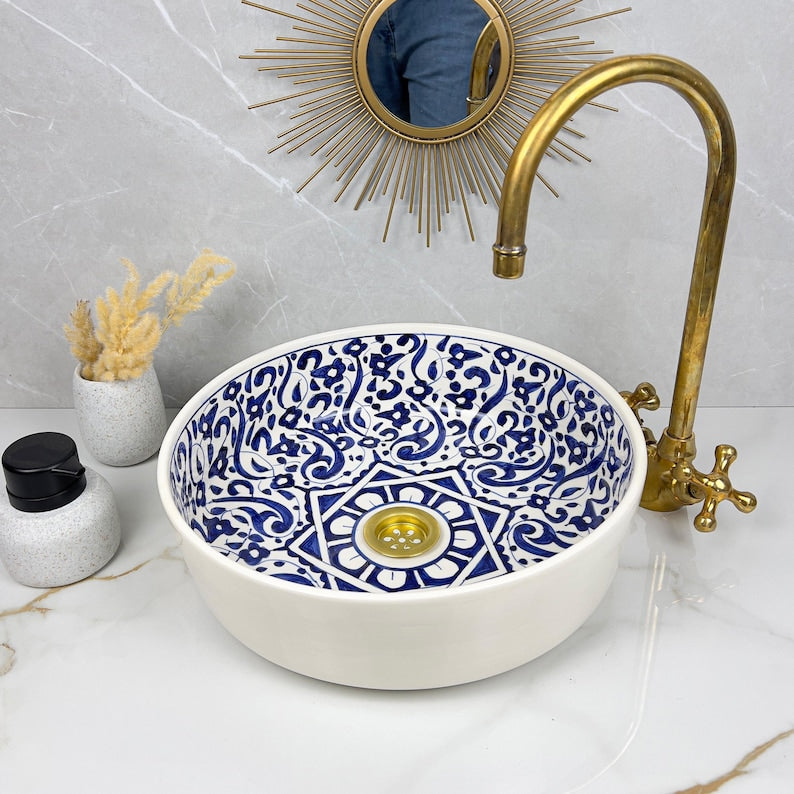  Handmade Moroccan Ceramic Sink #56
