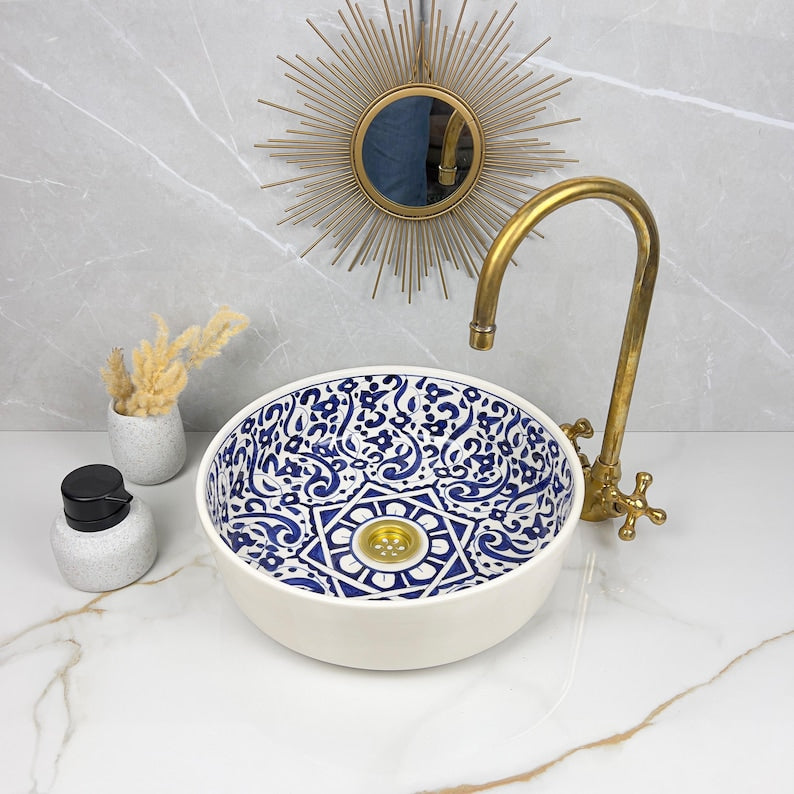  Handmade Moroccan Ceramic Sink #56