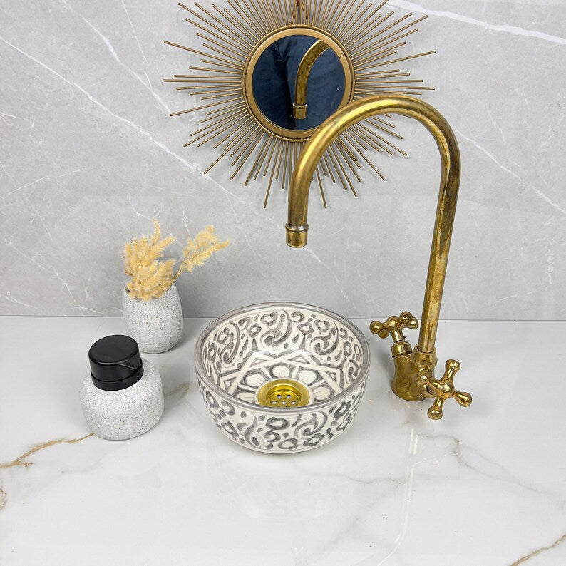  Handmade Moroccan Ceramic Sink #56