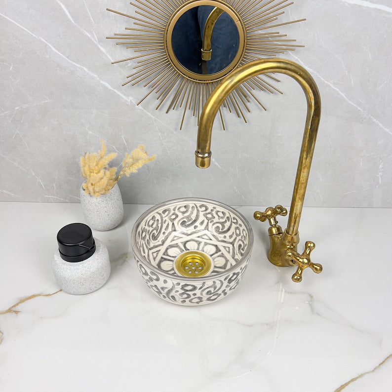  Handmade Moroccan Ceramic Sink #56