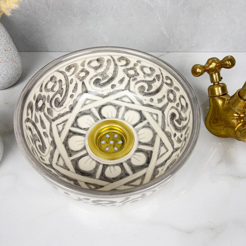  Handmade Moroccan Ceramic Sink #56
