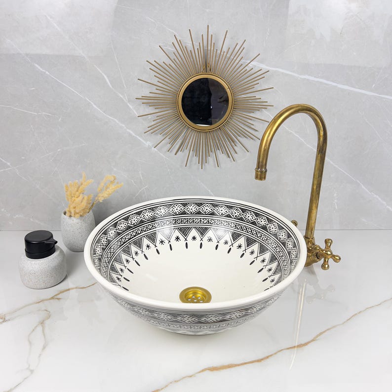  Handmade Moroccan Ceramic Sink #56