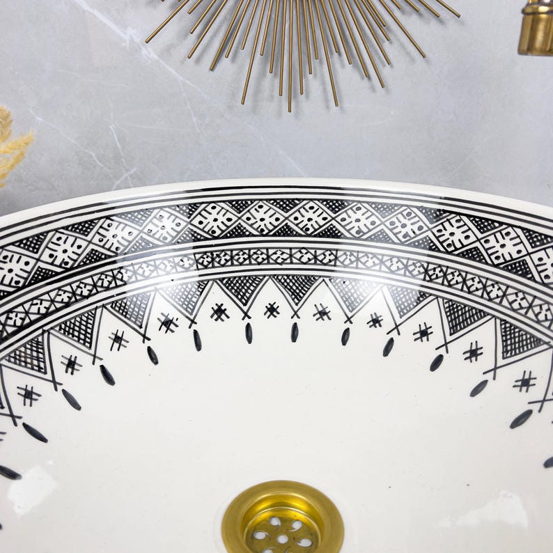  Handmade Moroccan Ceramic Sink #56