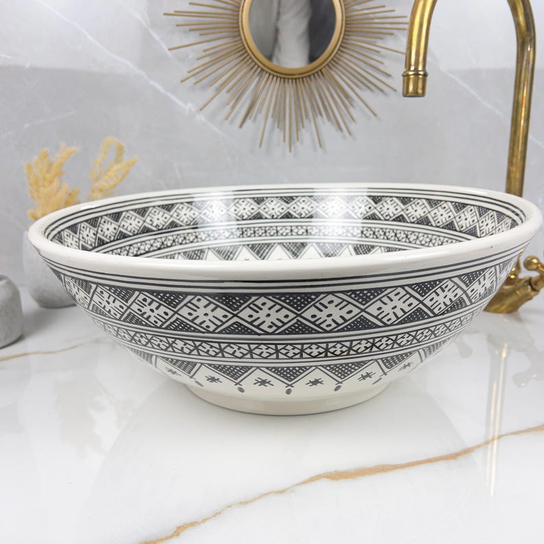  Handmade Moroccan Ceramic Sink #56