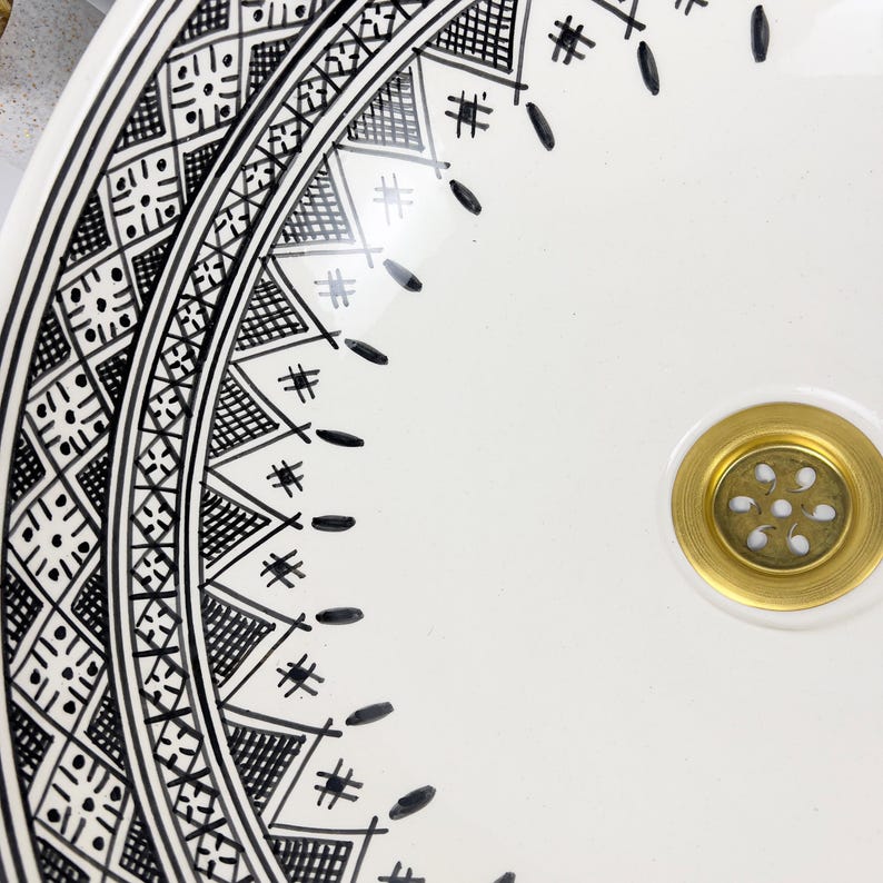  Handmade Moroccan Ceramic Sink #56