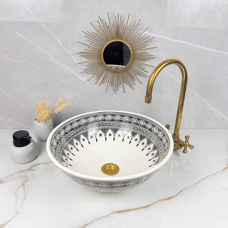  Handmade Moroccan Ceramic Sink #56