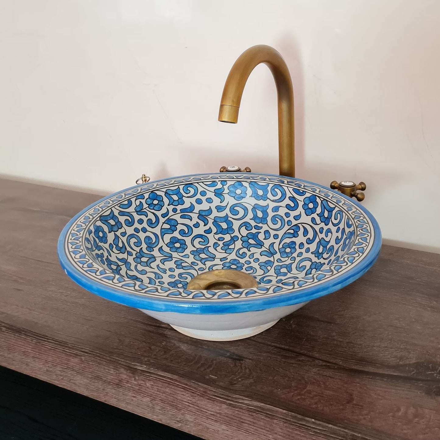 Blue bathroom sink | Ceramic sink #60