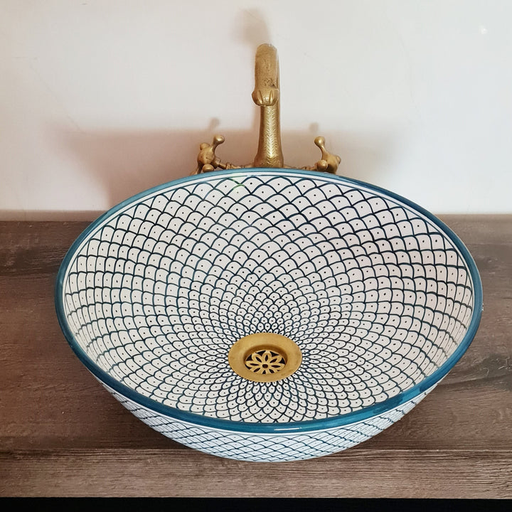 Handmade Moroccan Ceramic Sink #89